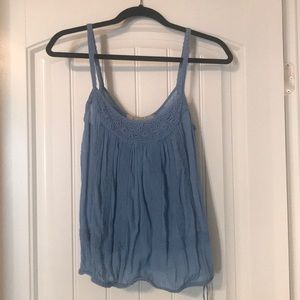 Light blue 100% cotton tank top